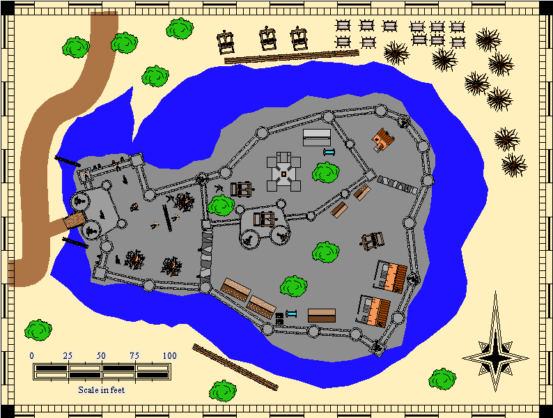 large map of Castle I, 794 x 610